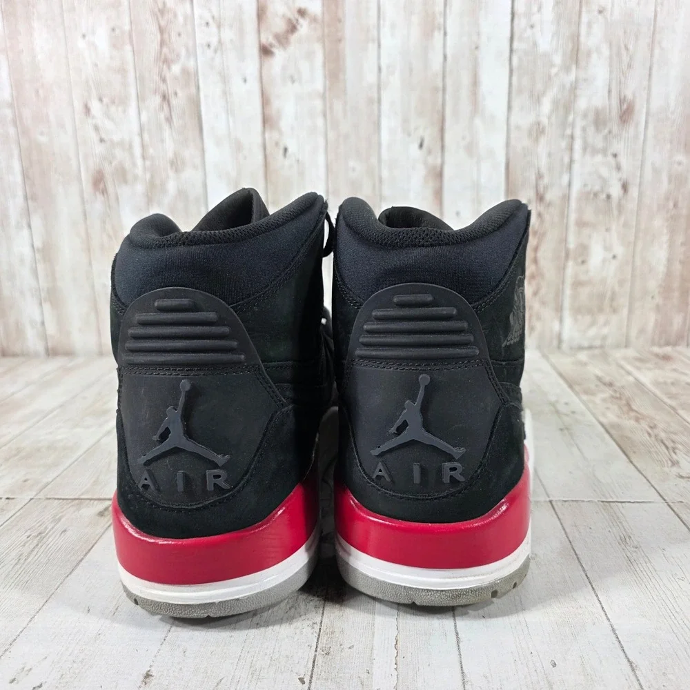 Jordan Legacy 312 Black Varsity Red Cement AV3922-060 Mens 10.5 High Top Shoes